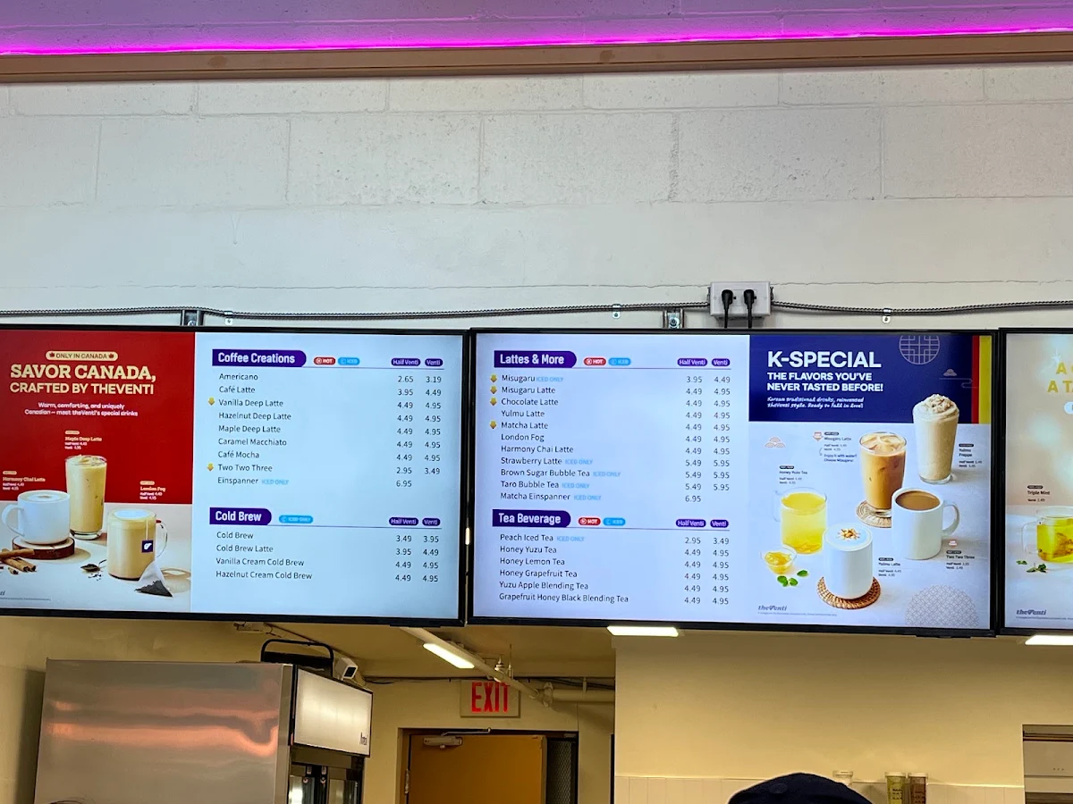 Menu, theVenti