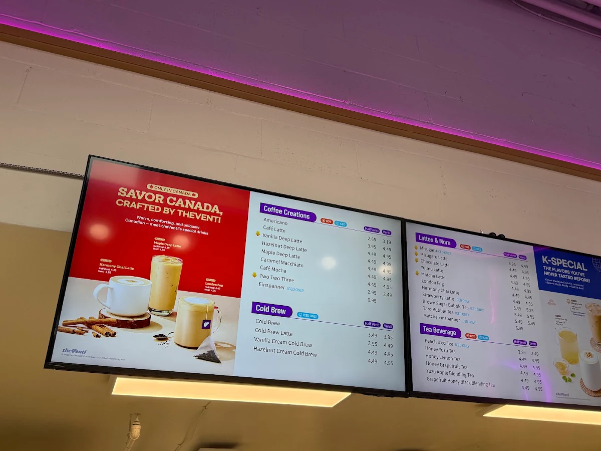Menu, theVenti