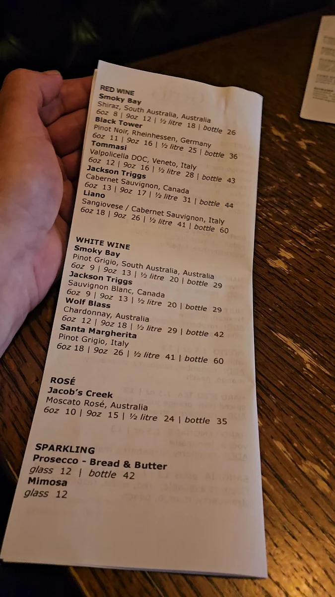 Menu, Gerti's