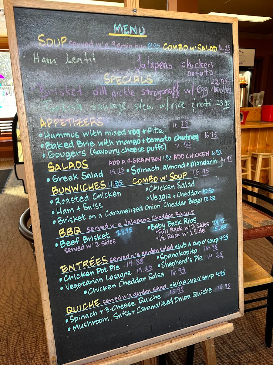 Menu, Vi's For Pies