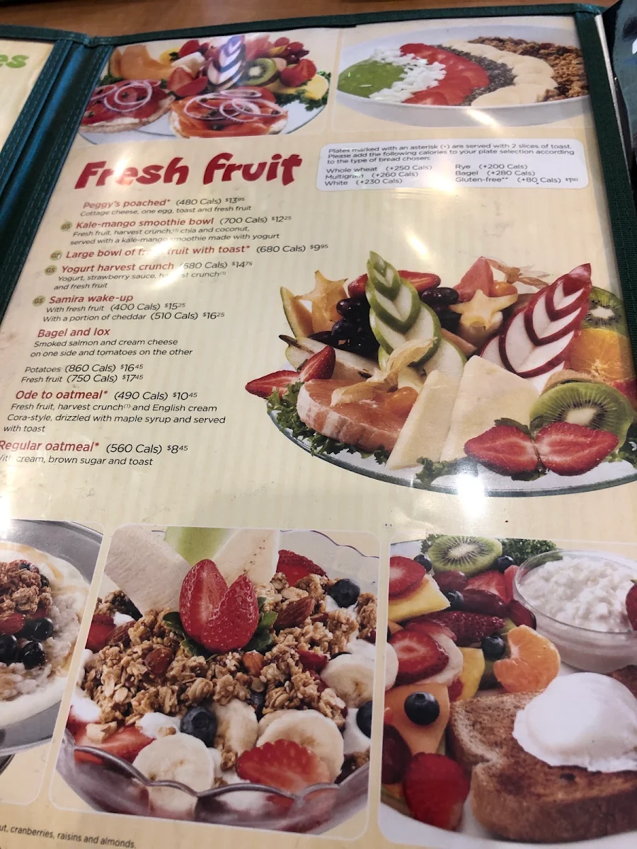 Menu, Cora