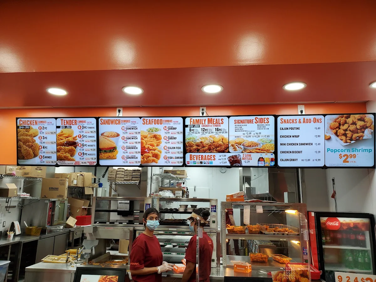 Menu, Popeyes Louisiana Kitchen