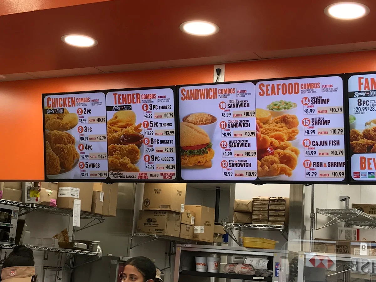 Menu, Popeyes Louisiana Kitchen
