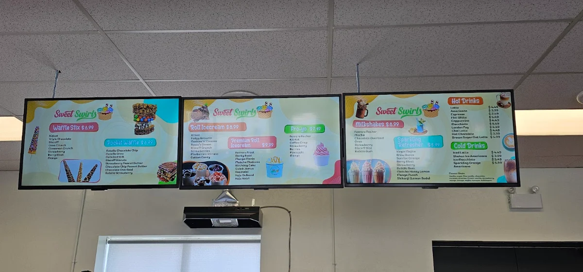 Menu, Sweet Swirls