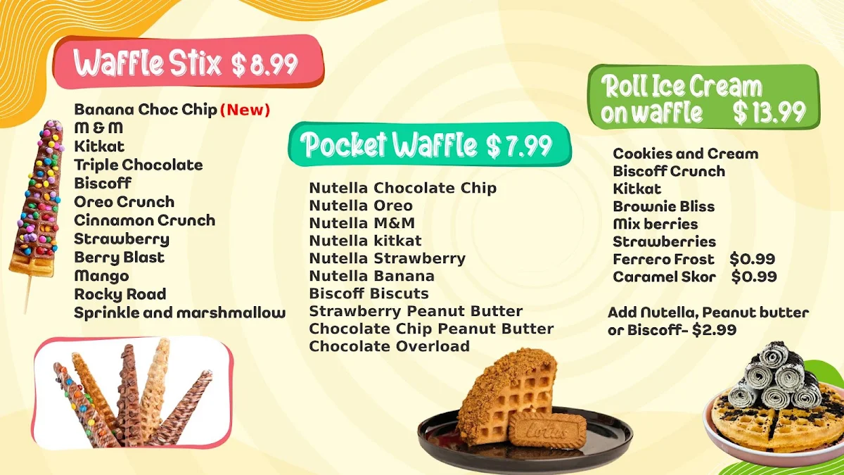 Menu, Sweet Swirls