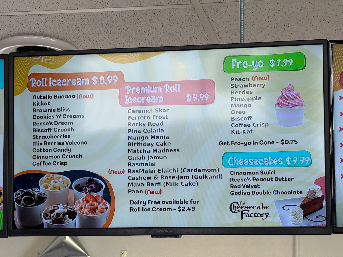 Menu, Sweet Swirls