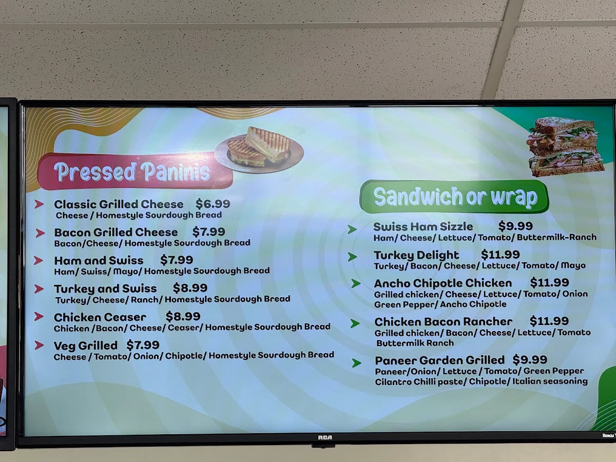 Menu, Sweet Swirls