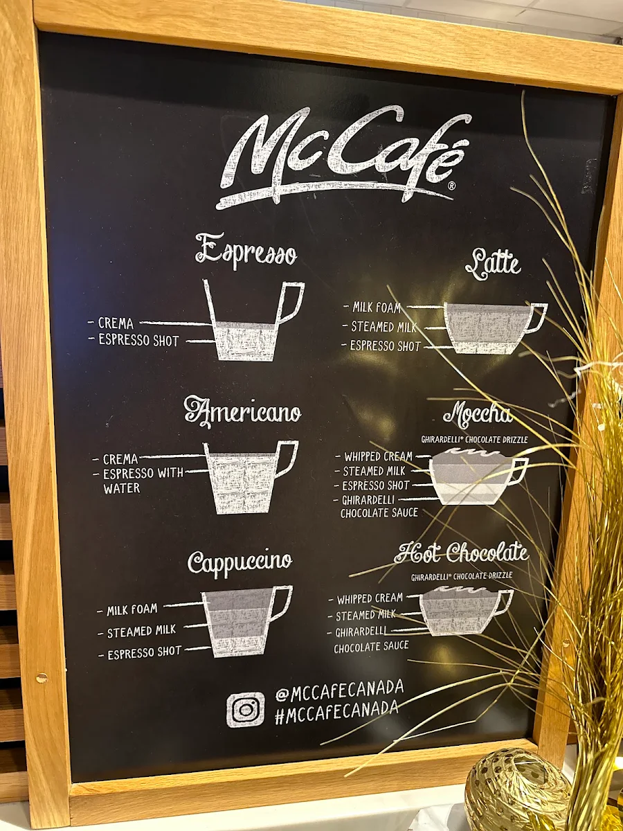 Menu, McDonald's