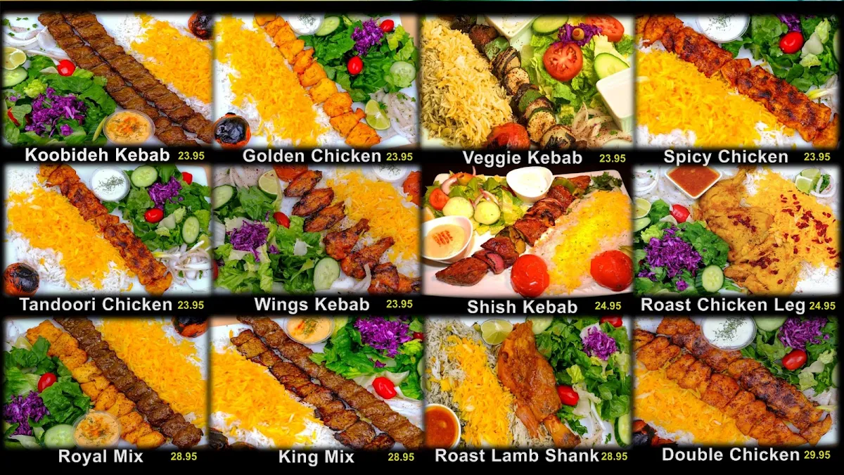 Menu, King Kabob Restaurant