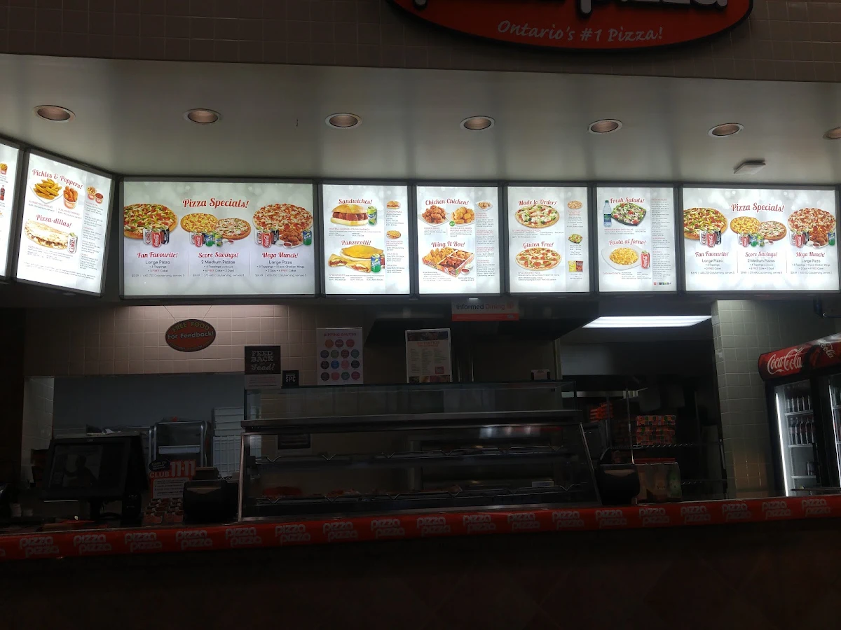 Menu, Pizza Pizza