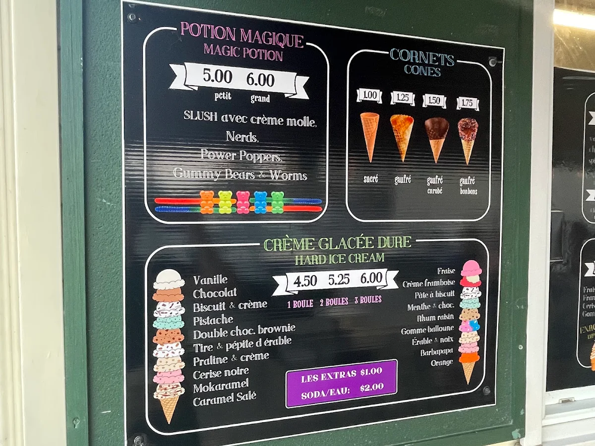 Menu, Bar Laitier Ormstown