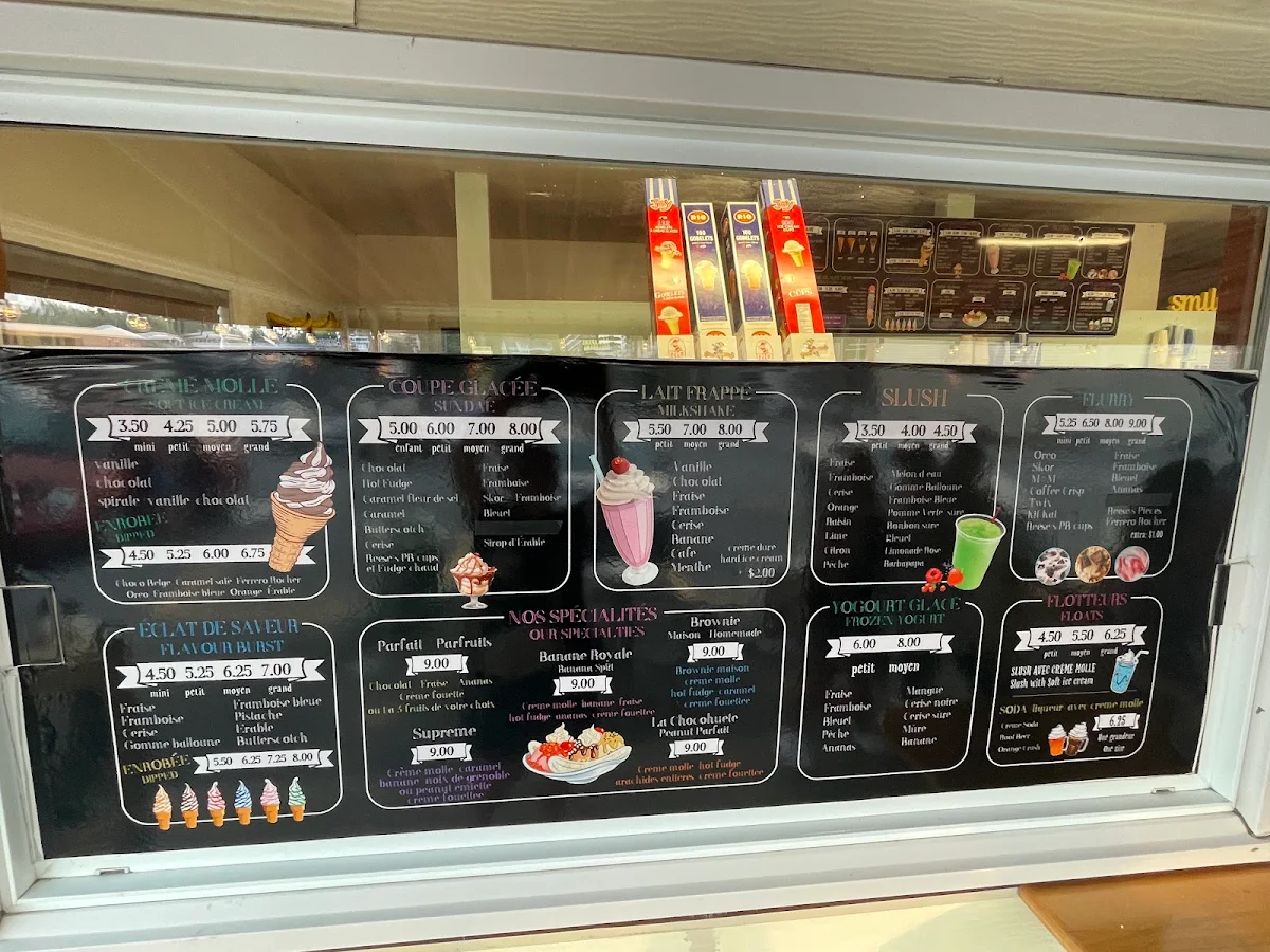 Menu, Bar Laitier Ormstown
