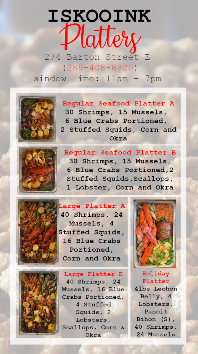 Menu, Iskooink Filipino Cuisine