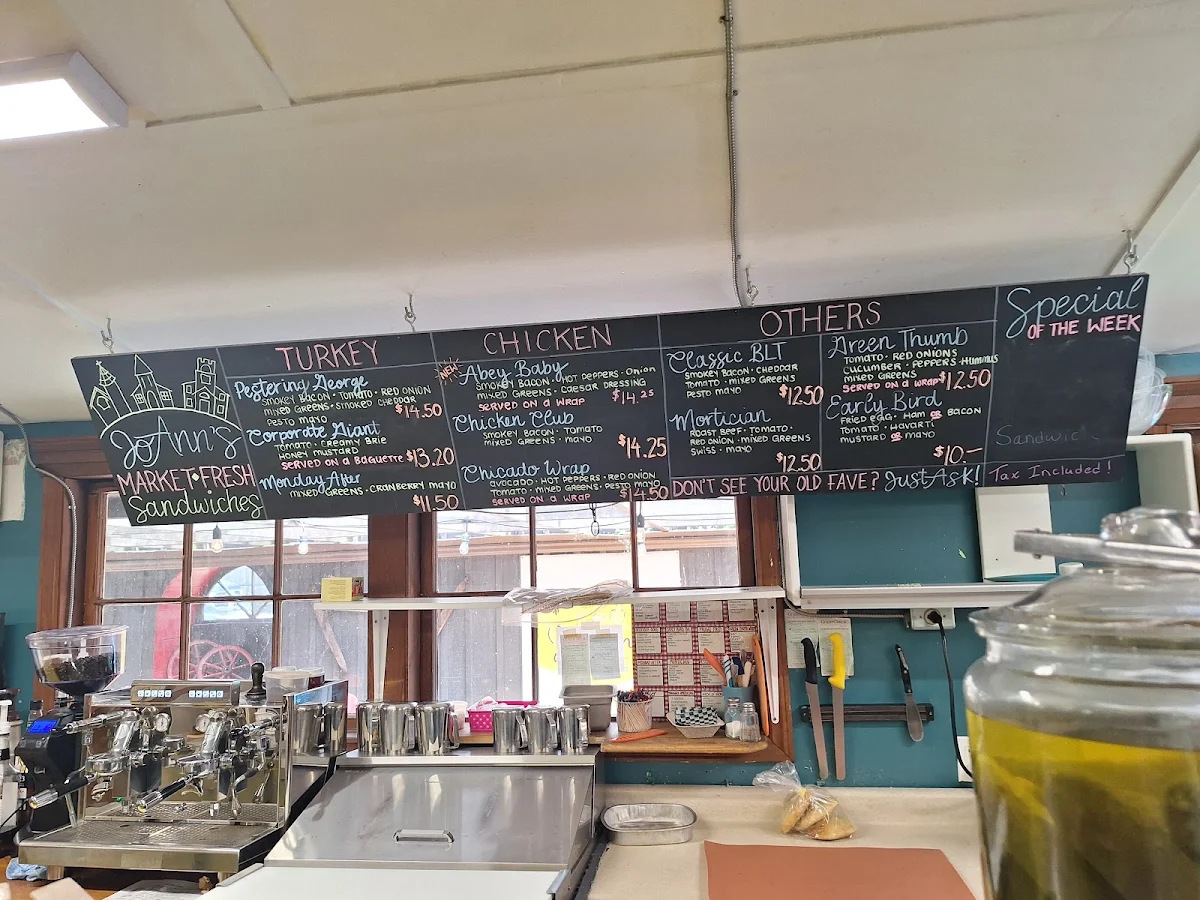 Menu, Jo-Ann's Deli Market and Bake Shop