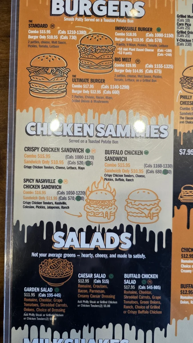 Menu, Meltwich Bar & Grill