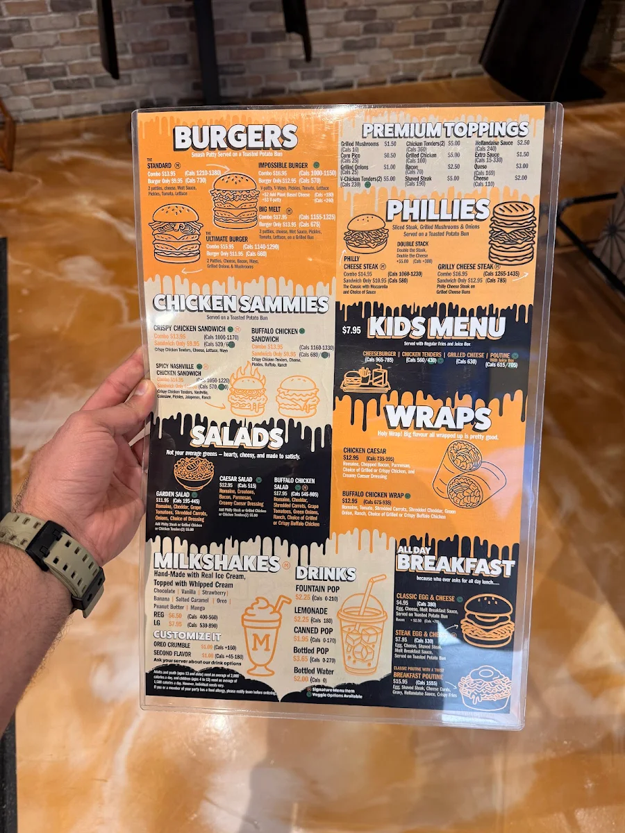 Menu, Meltwich Bar & Grill