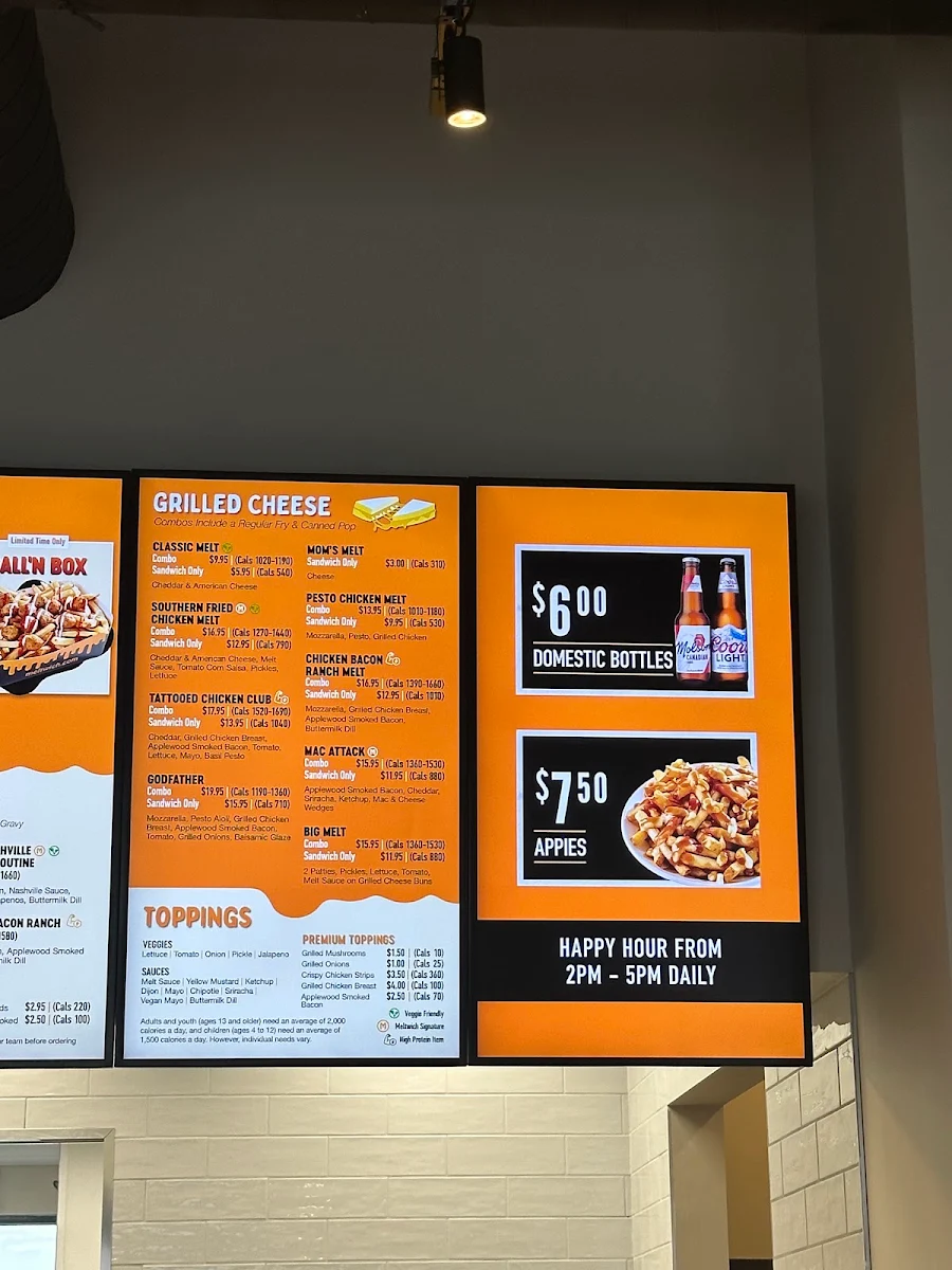 Menu, Meltwich Bar & Grill