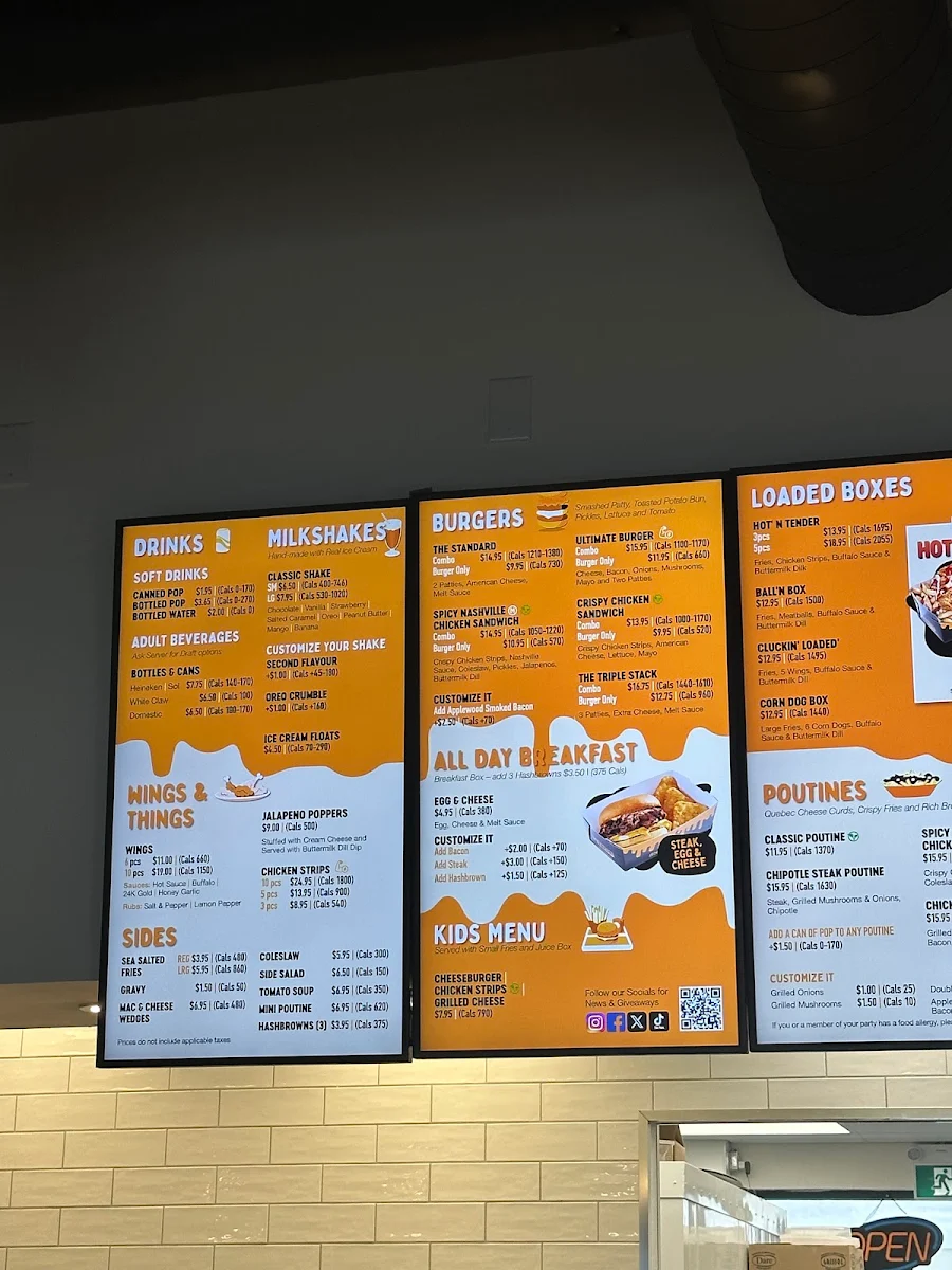Menu, Meltwich Bar & Grill