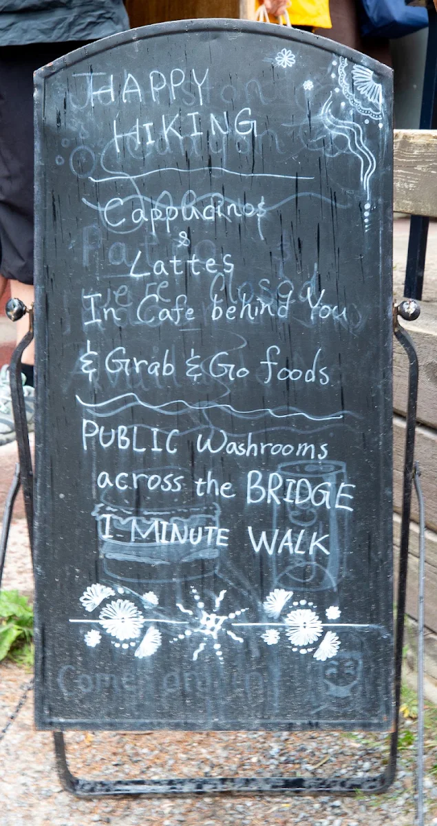 Menu, Johnston Canyon Market Cafe