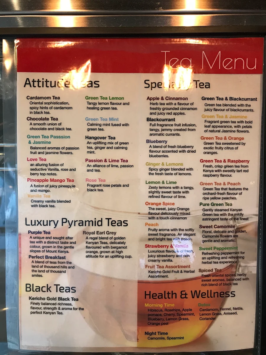 Menu, Finest Cup