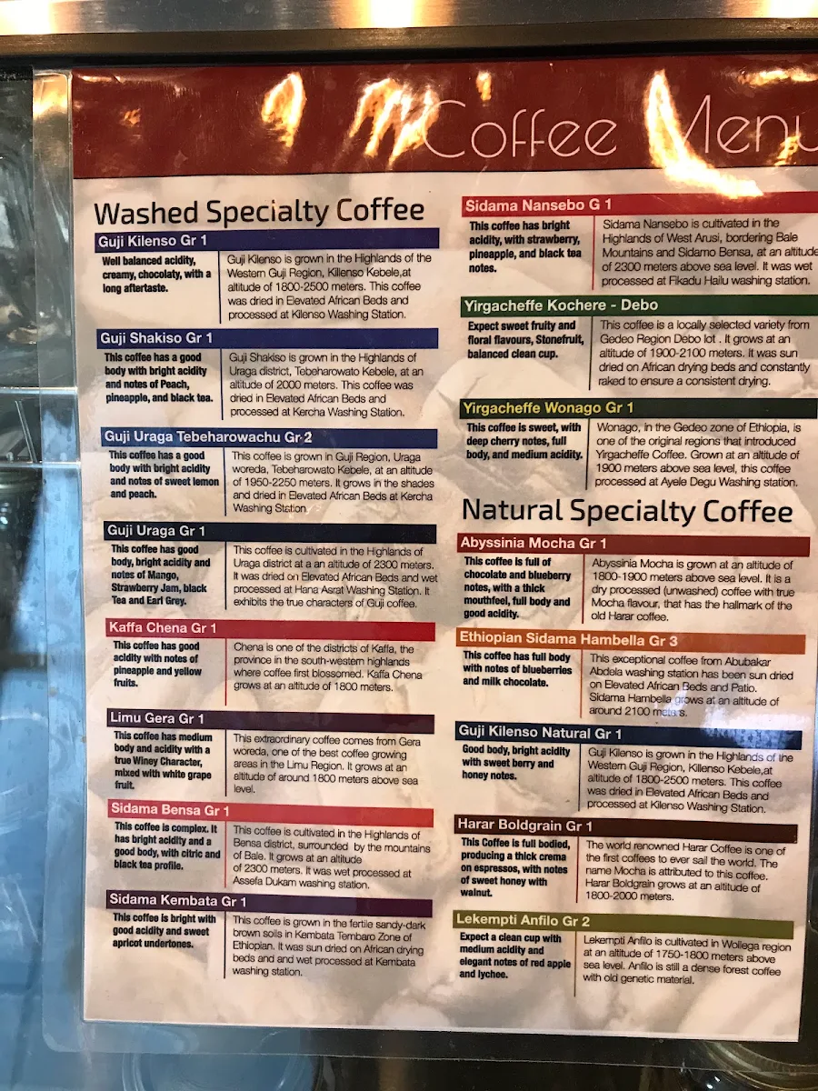 Menu, Finest Cup