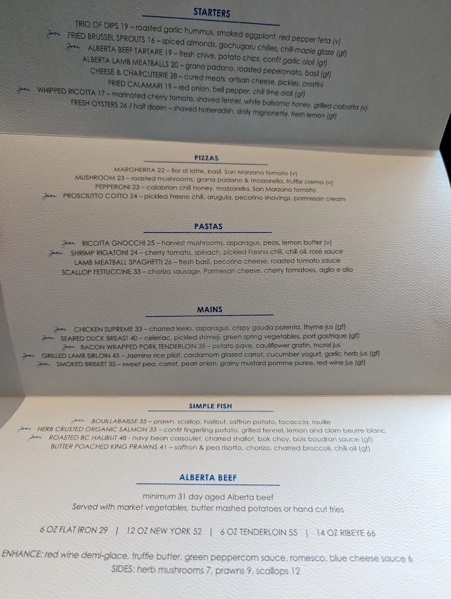 Menu, Murrieta's West Coast Bar & Grill
