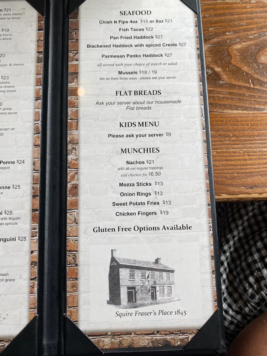 Menu, The Dock