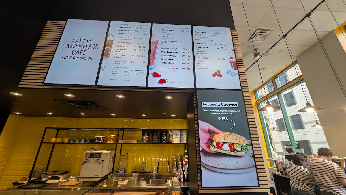 Menu, Columbus Café