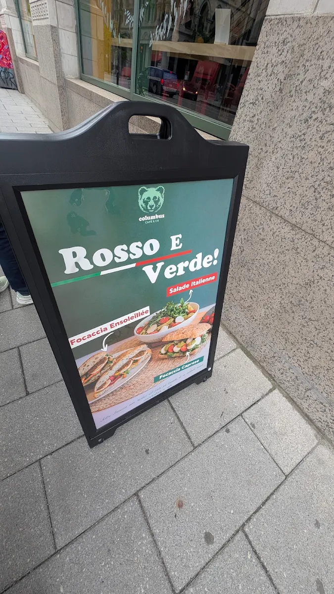 Menu, Columbus Café