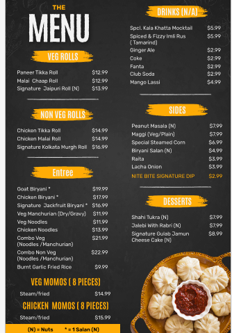 Menu, NiteBite