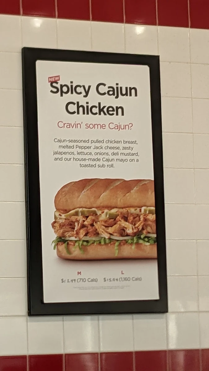 Menu, Firehouse Subs Hespeler Road