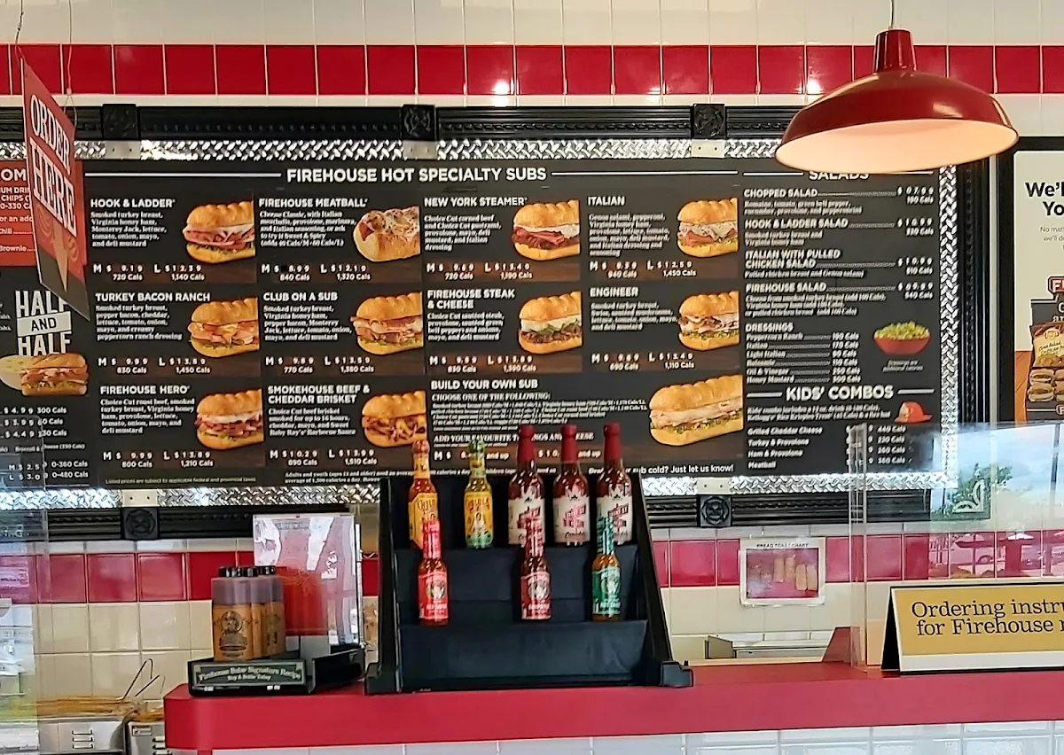 Menu, Firehouse Subs Hespeler Road