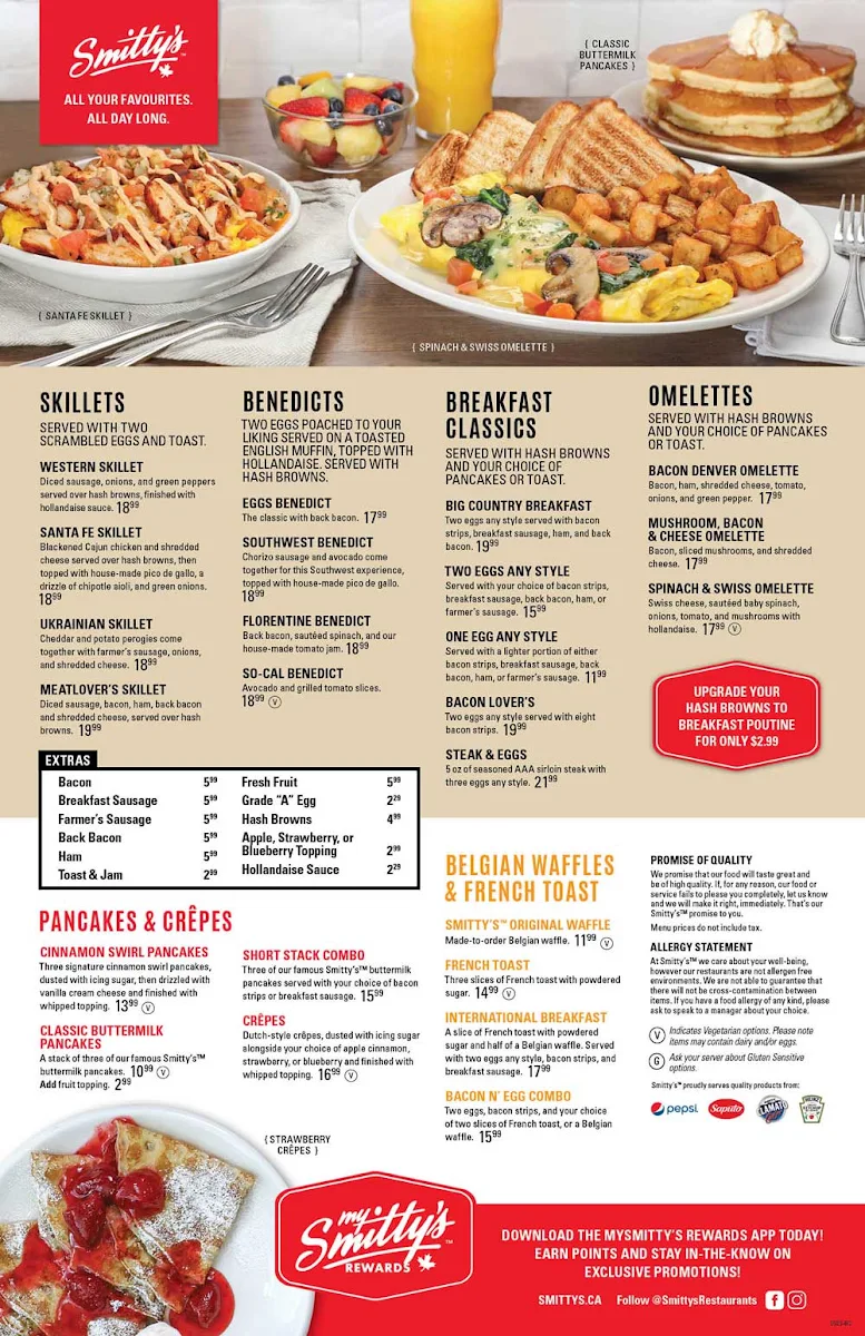 Menu, Smitty's Restaurant & Lounge - Leduc
