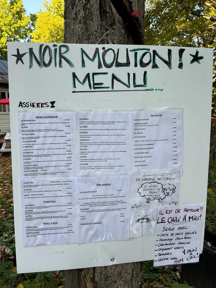 Menu, Noir Mouton