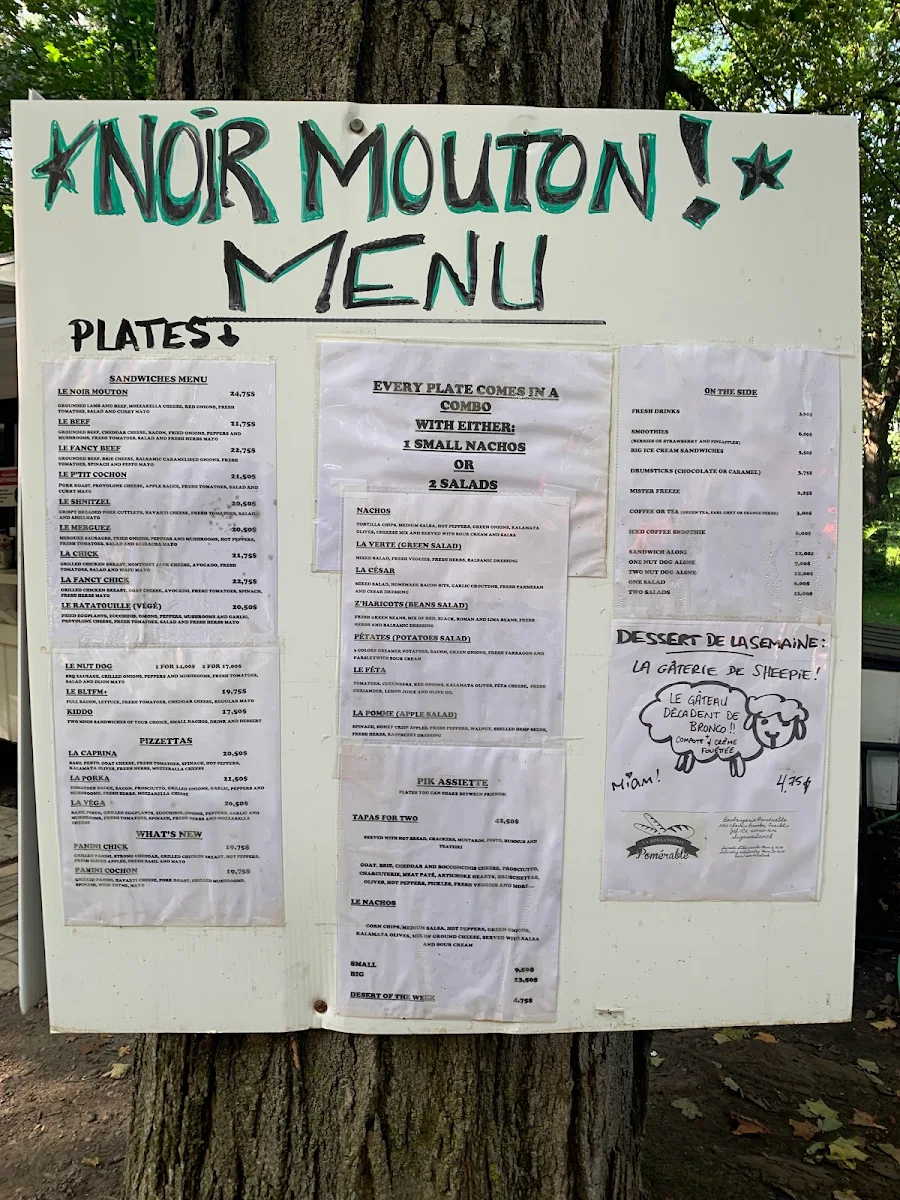 Menu, Noir Mouton