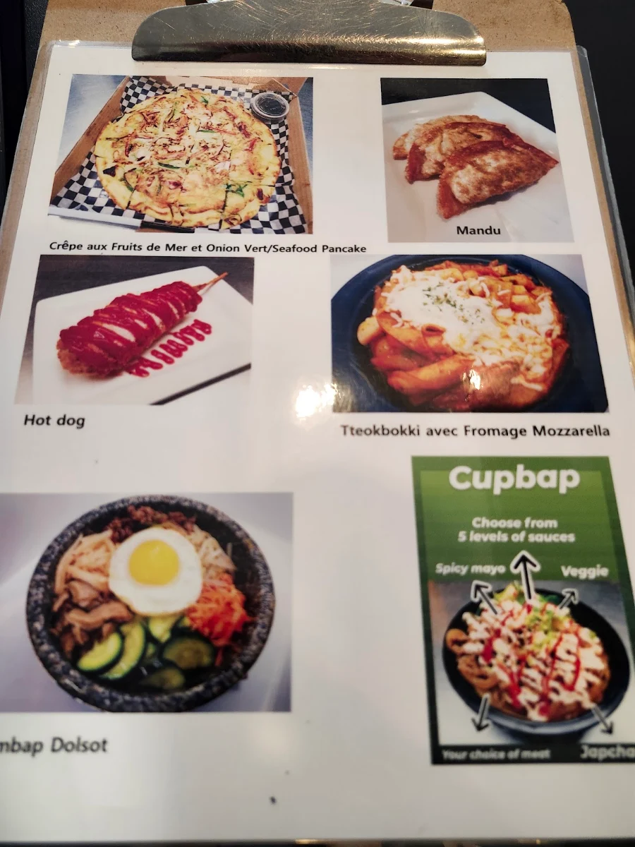 Menu, moa moa