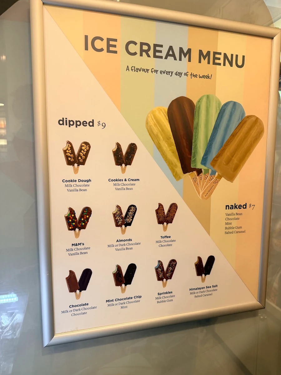 Menu, Rocky Mountain Chocolate Factory