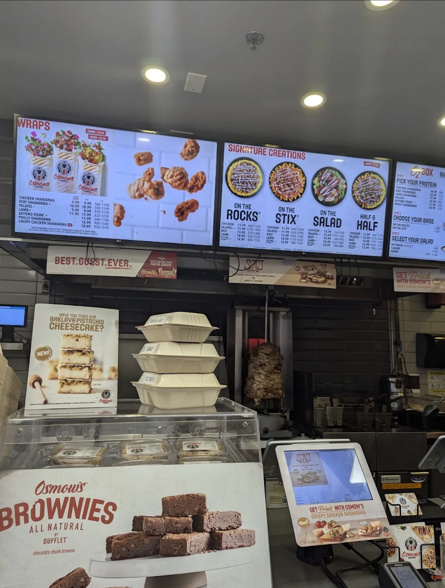 Menu, Osmow's Shawarma