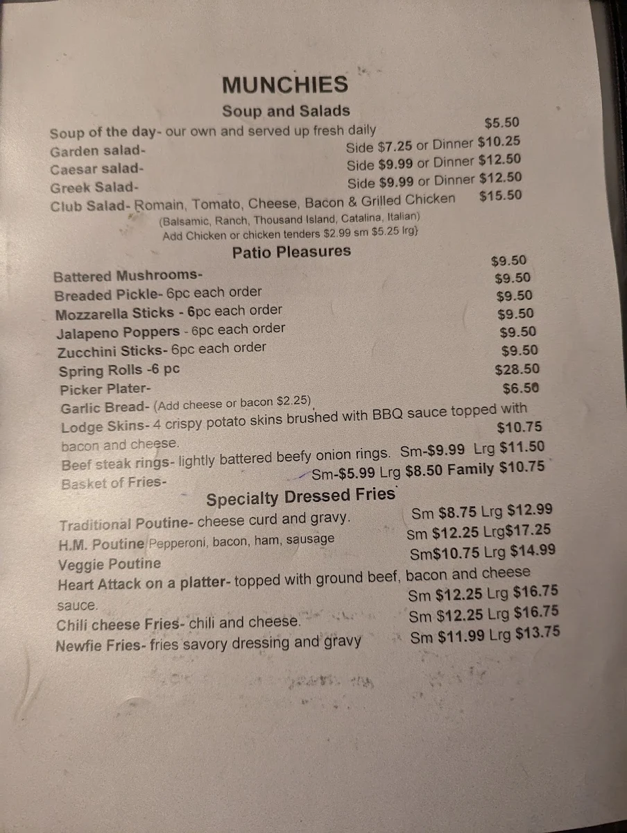 Menu, Marble Lake Lodge - Home Of The Hungry Moose Restaurant and WSC Survival School