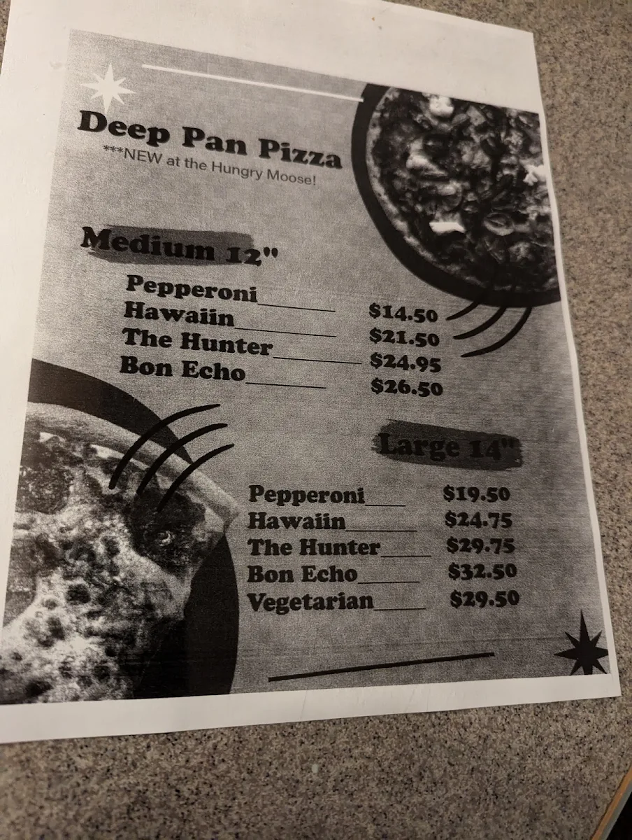 Menu, Marble Lake Lodge - Home Of The Hungry Moose Restaurant and WSC Survival School
