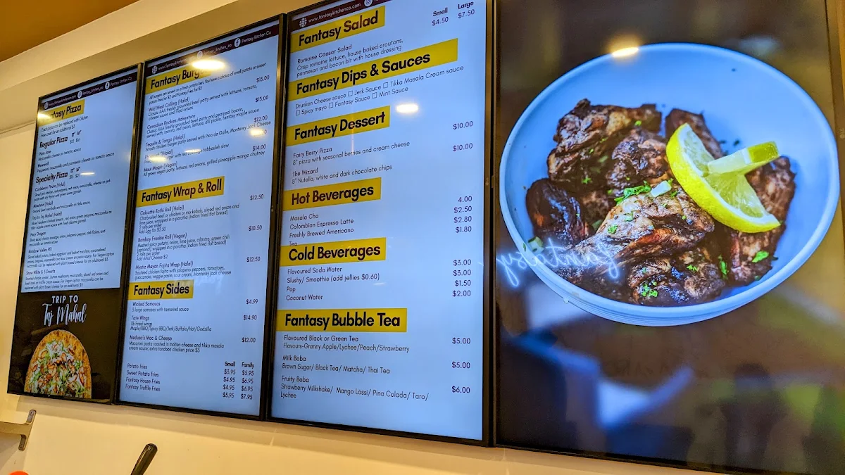 Menu, Fantasy Kitchen