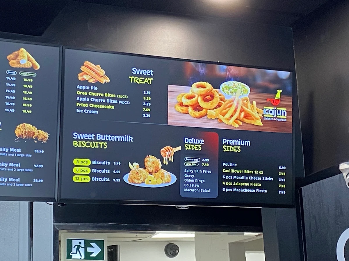 Menu, Kajun Chicken & Seafood