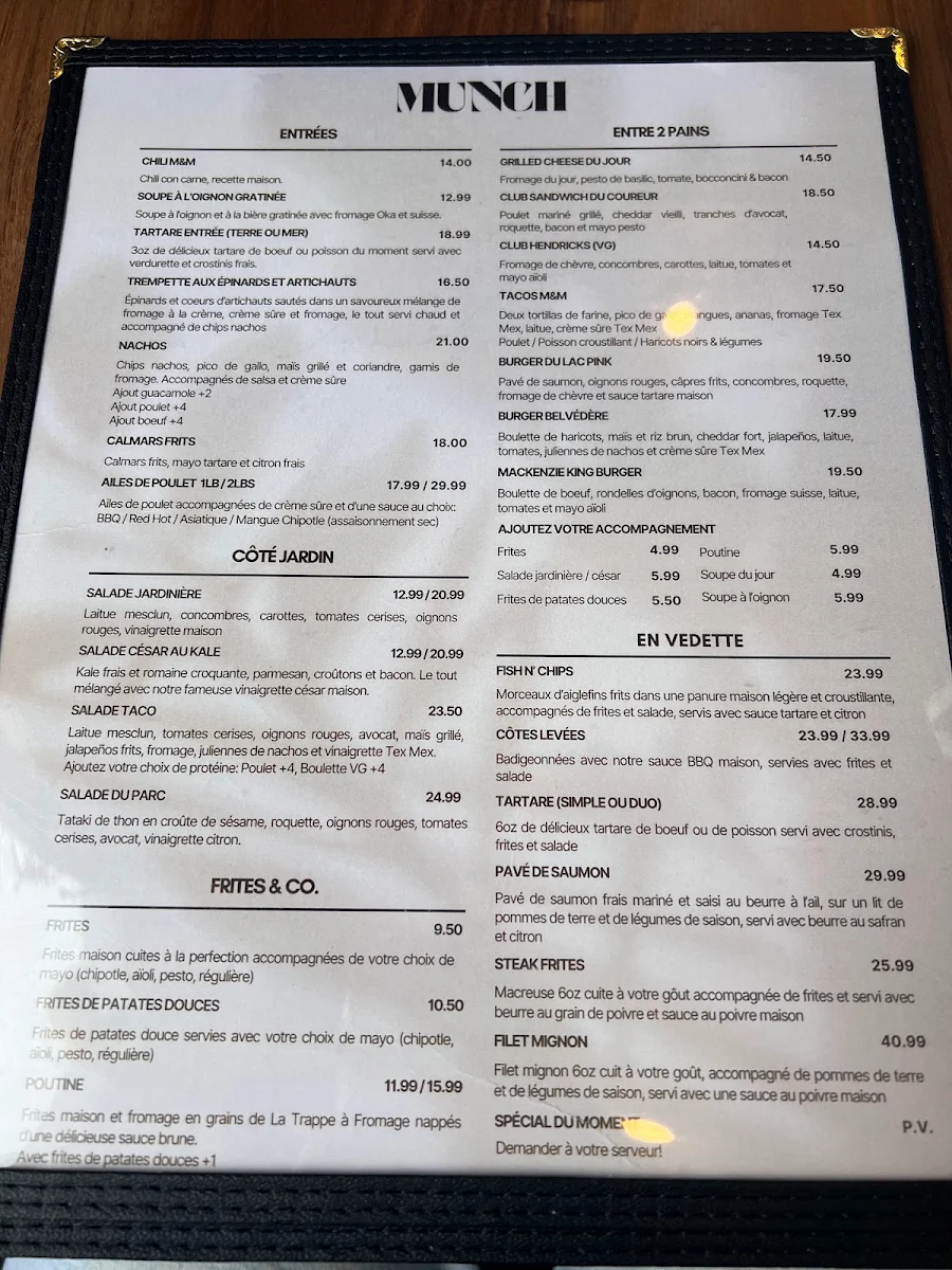 Menu, Meech & Munch