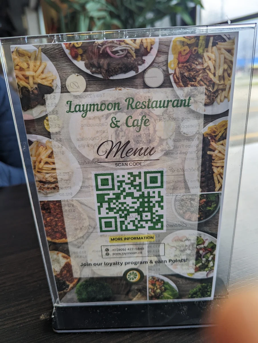 Menu, Laymoon Restaurant & Cafe (Westney RD S.)