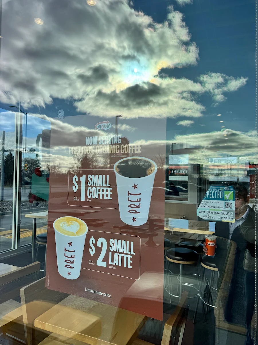 Menu, A&W Canada
