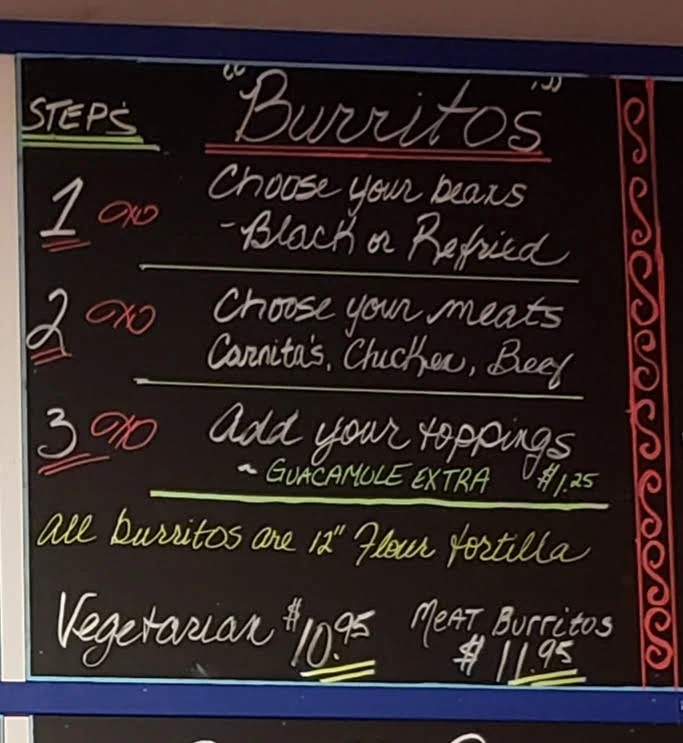 Menu, Taco Shell