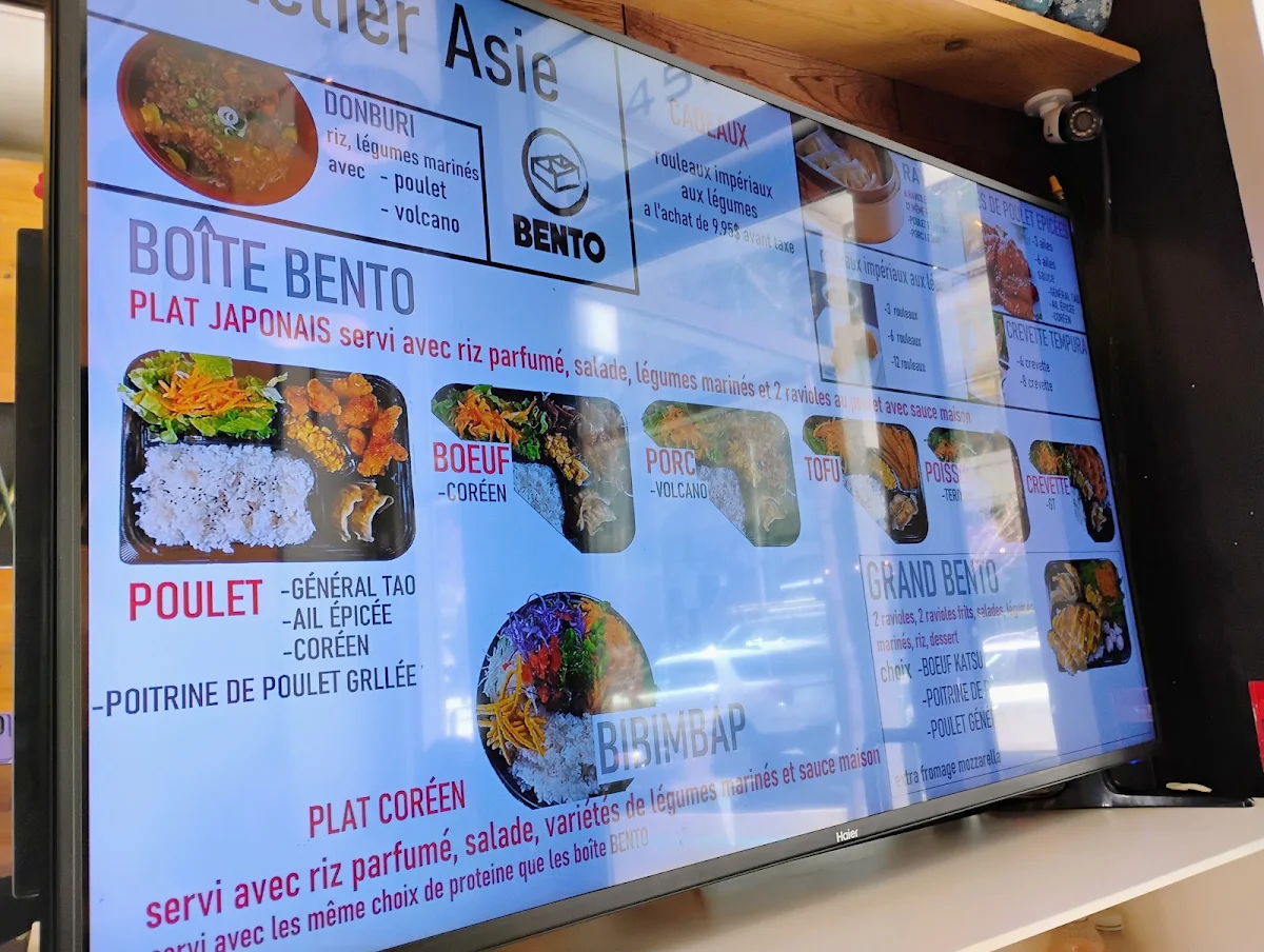 Menu, Atelier Asie
