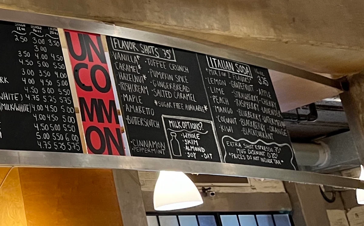 Menu, Uncommon Grounds