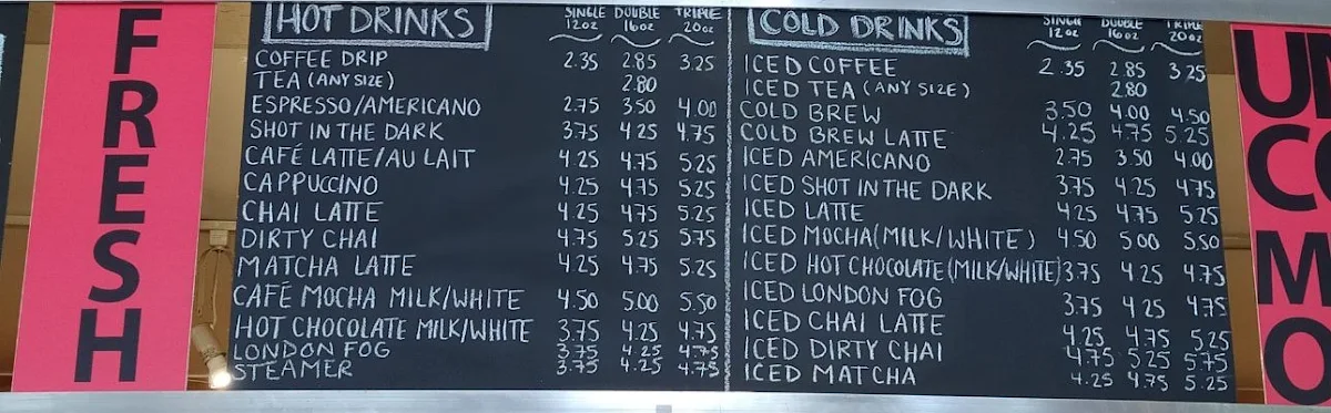 Menu, Uncommon Grounds