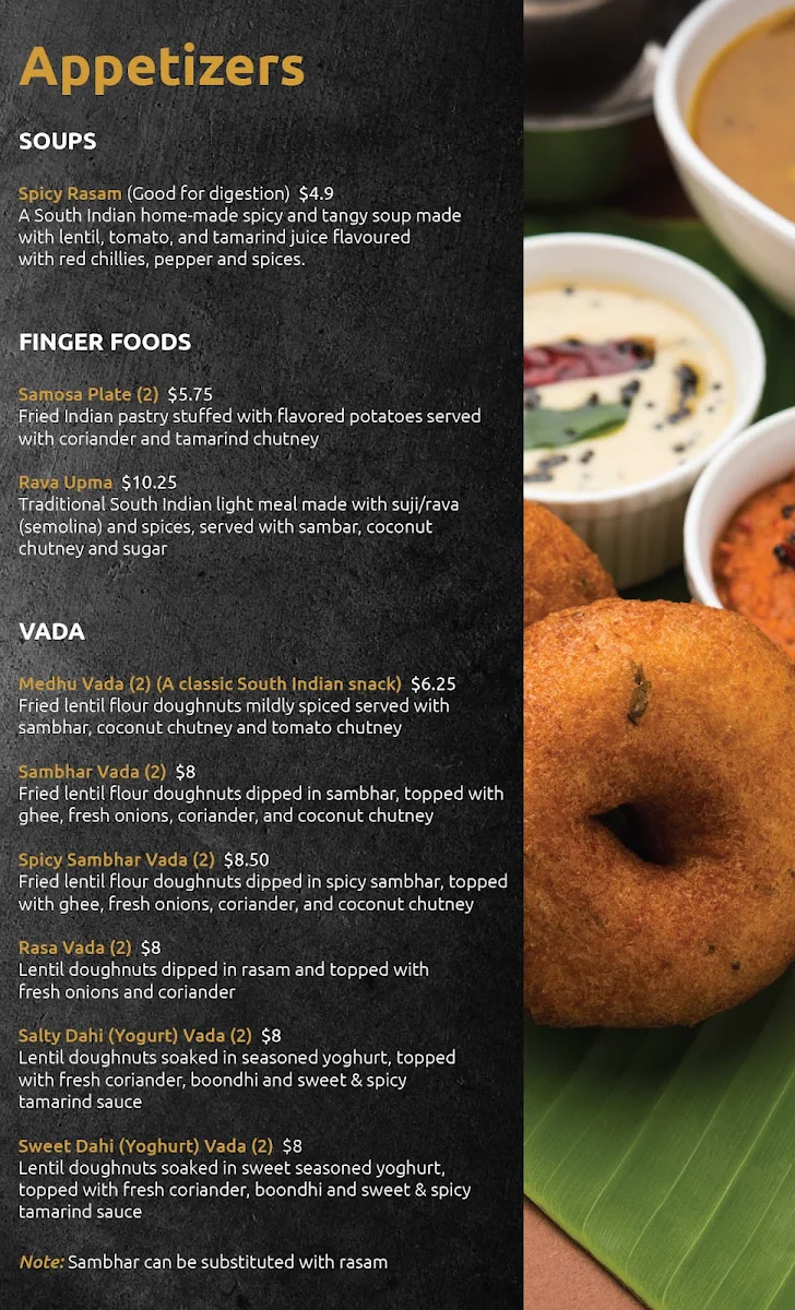 Menu, Guru Lukshmi